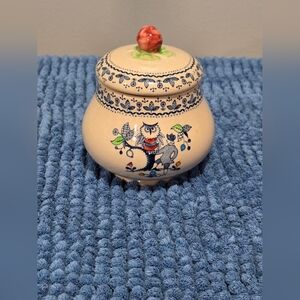 Johnson Bros Sugar & Spice Blue Sugar Bowl & Lid